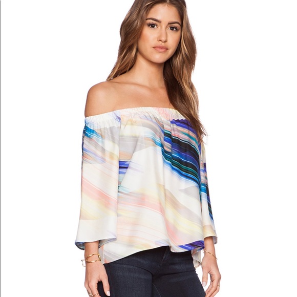 Amanda Uprichard Printed Top 100% silk Size S - Picture 2 of 13